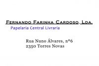 Livraria e Papelaria, Fernando Farinha Cardoso, Lda - Torres Novas